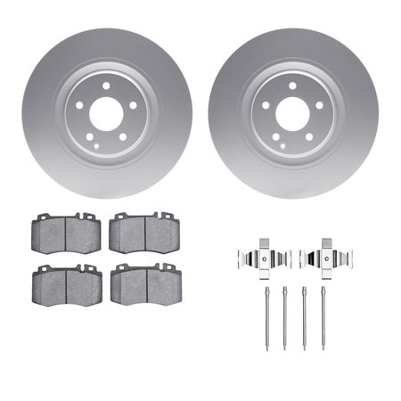 DYNAMIC FRICTION CO 4312-63032, Geospec Rotors with 3000 Series Ceramic Brake Pads includes Hardware, Silver 4312-63032